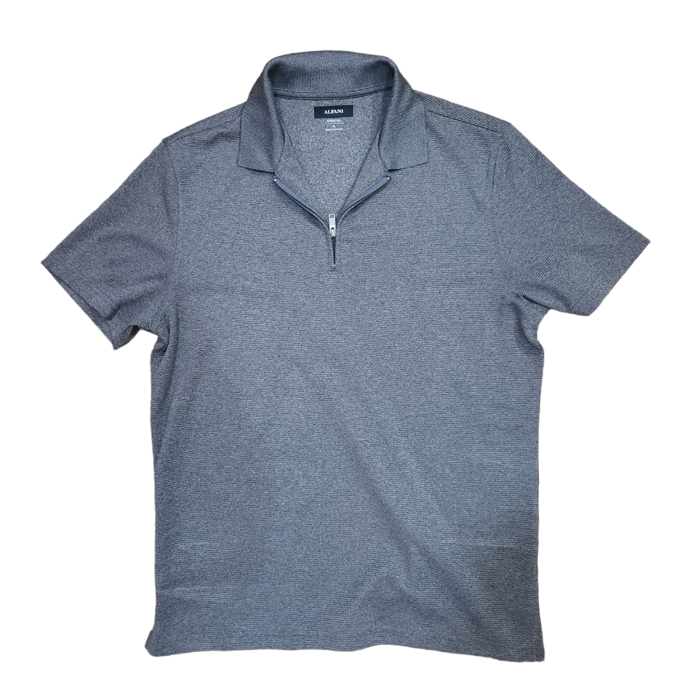 Men's Gray Alfani Polo Shirt Size Medium